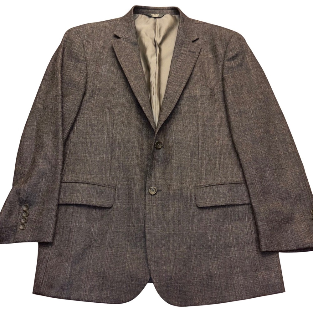 Ponte Uomo Platinum | Men's 44R | Gray Plaid | 100% Lambswool Blazer | FLAWS‎